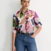Discount Sportscraft Leah Cotton Silk Shirt in Multi