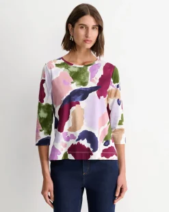 Clearance Sportscraft Leah Mercerised Tee in Multi
