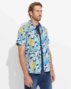 Discount Sportscraft Lee Liberty Regular Shirt in Navy Multi NavyMulti