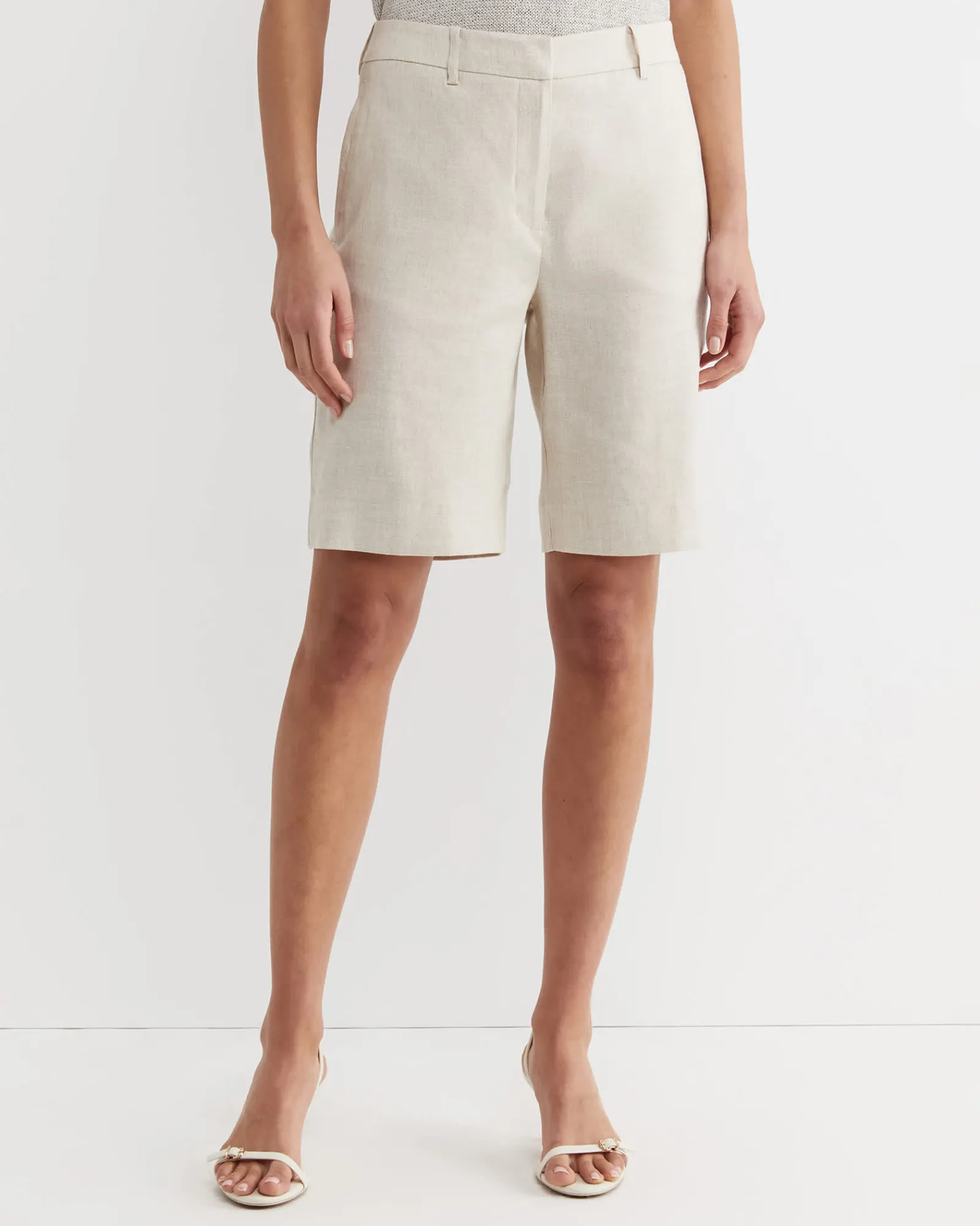 Fashion Sportscraft Lena Bermuda Linen Short in String