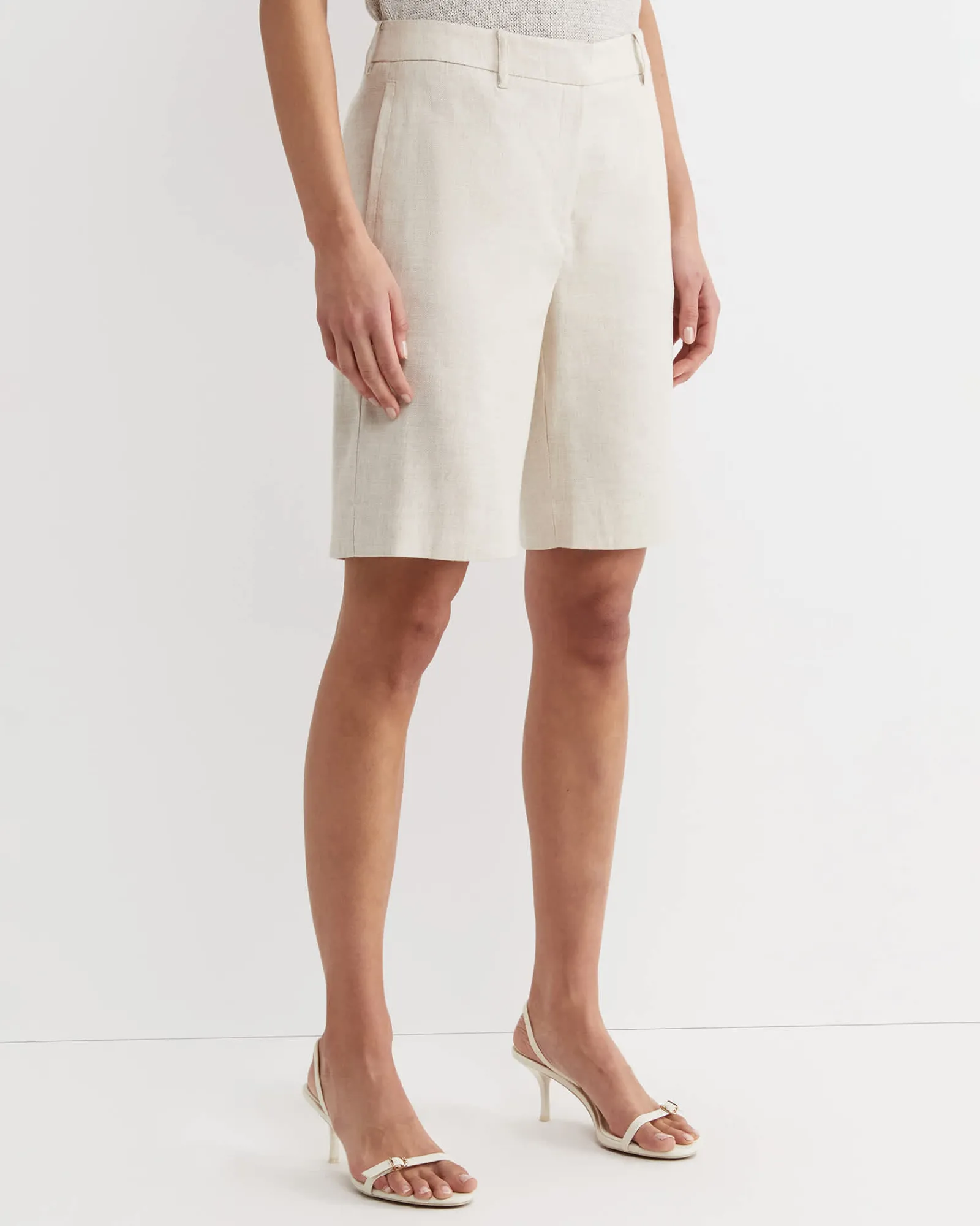 Fashion Sportscraft Lena Bermuda Linen Short in String