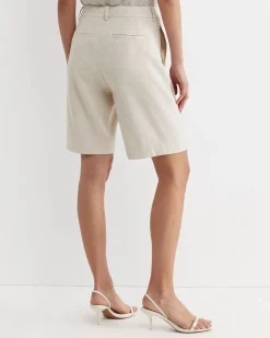 Fashion Sportscraft Lena Bermuda Linen Short in String