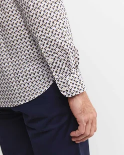 Fashion Sportscraft Leo Liberty Long Sleeve Shirt in Whitemulti White/multi