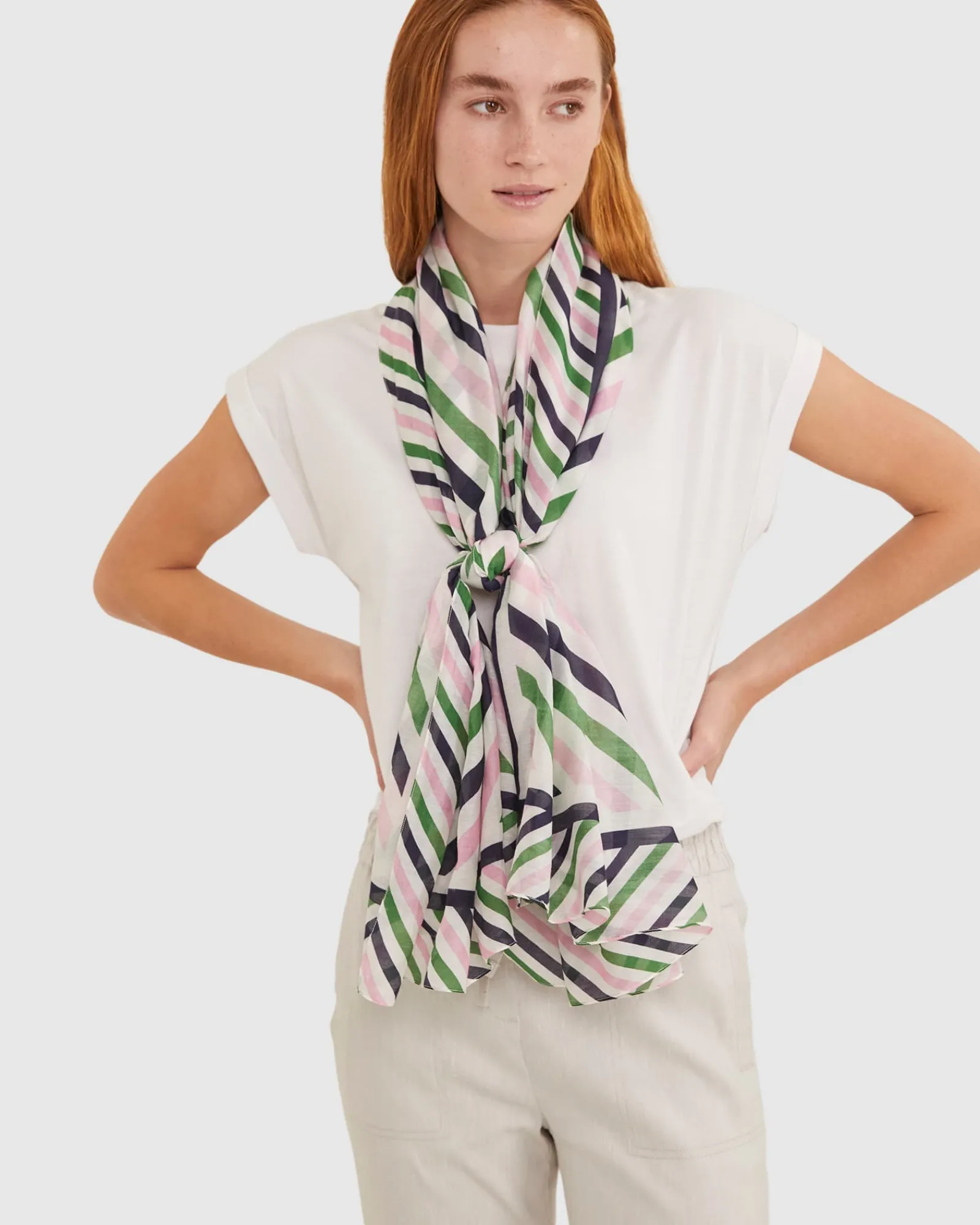 Hot Sportscraft Lexi Cotton Silk Sarong in Green