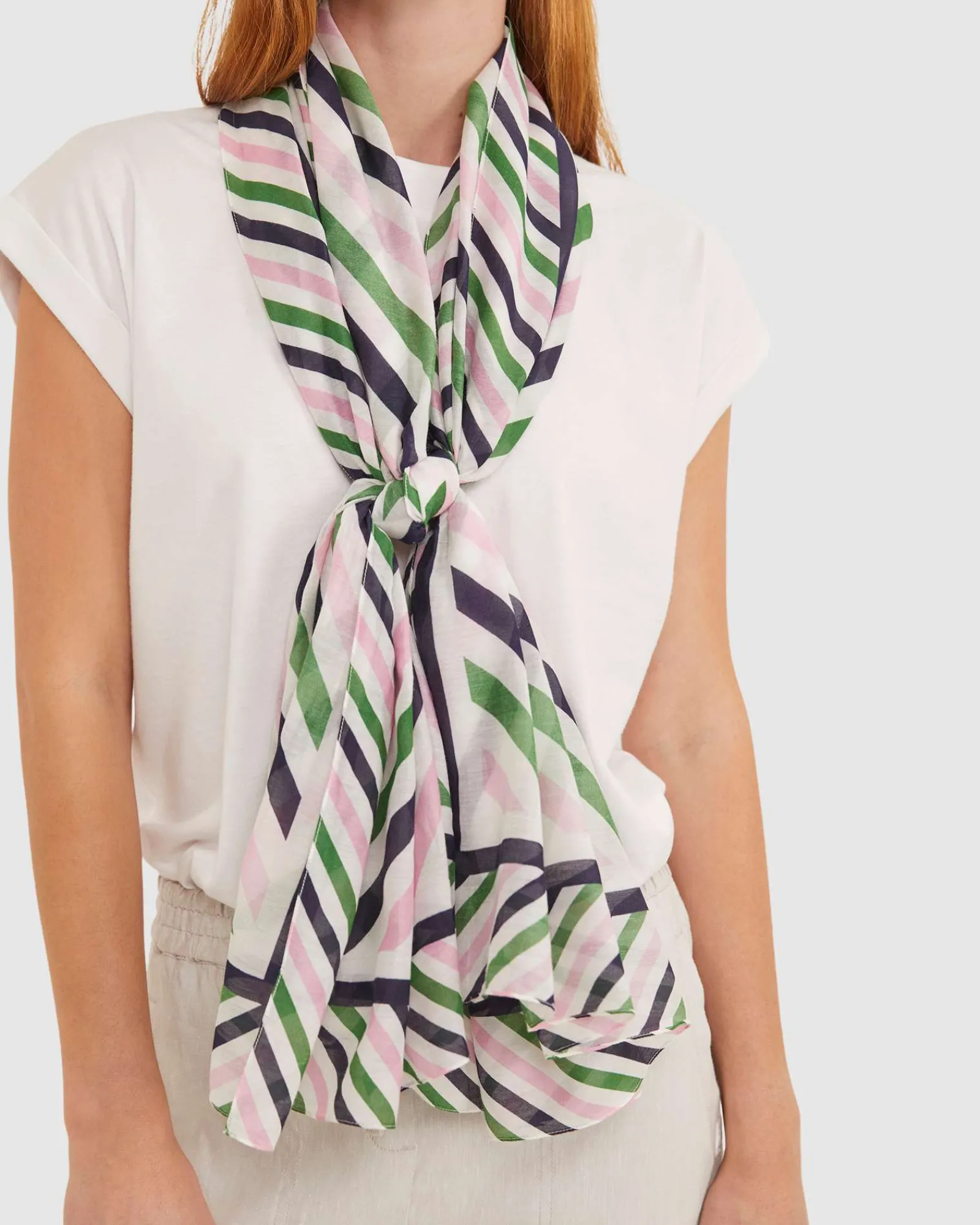 Hot Sportscraft Lexi Cotton Silk Sarong in Green