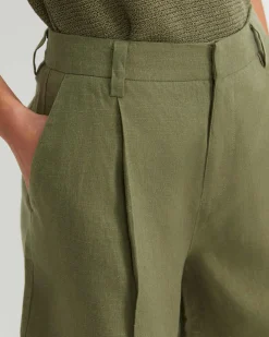 Outlet Sportscraft Lilou Linen Short in Khaki