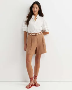 Sale Sportscraft Lilou Linen Short in Tan