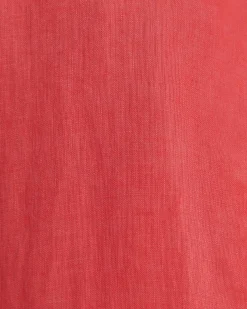 Fashion Sportscraft Linen Short Sleeve Shirt in Grapefruit