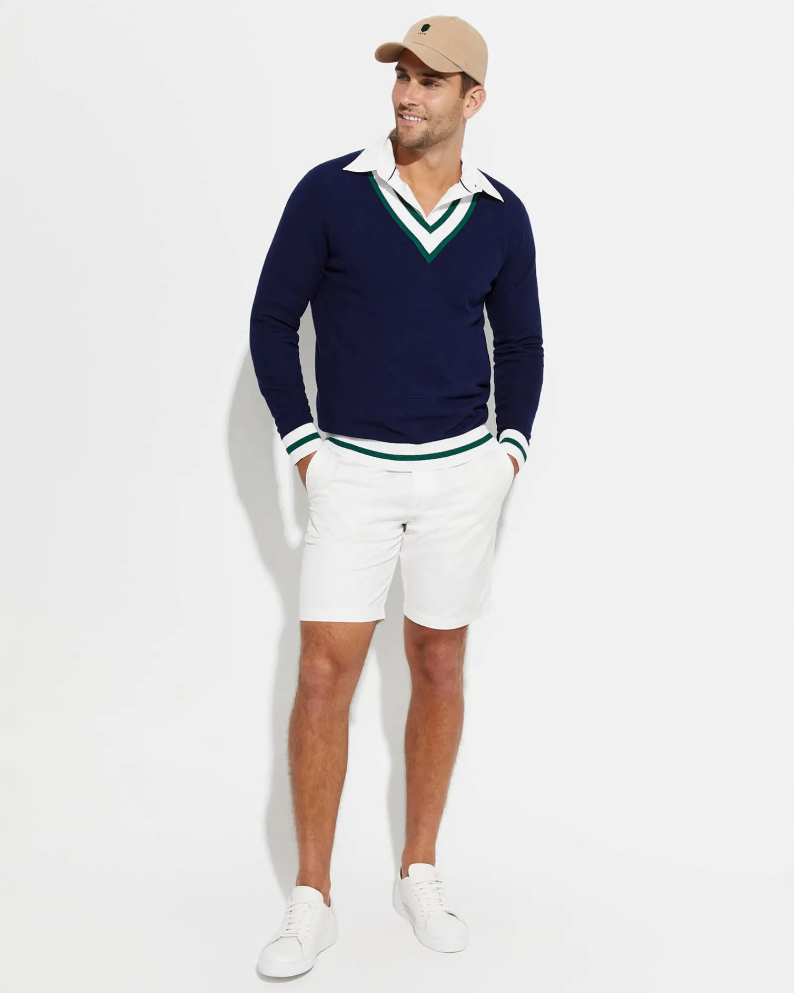 New Sportscraft Long Sleeve Archie Shirt in White