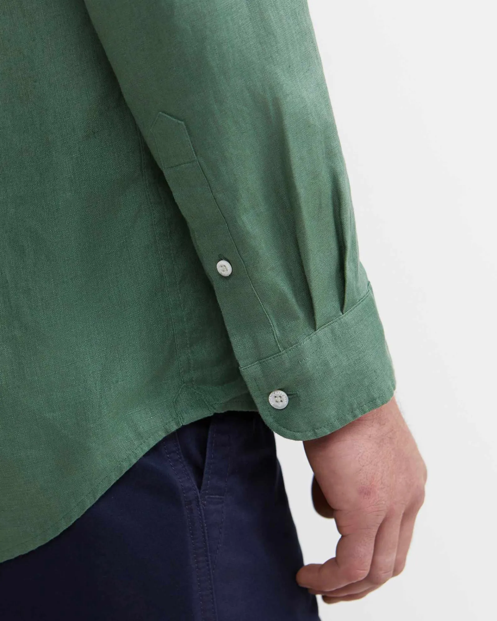 Sale Sportscraft Long Sleeve Linen Shirt in Elm