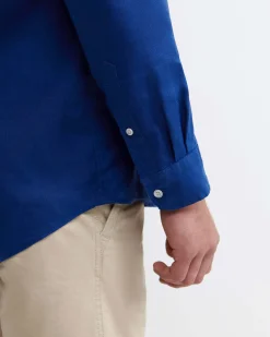 Sale Sportscraft Long Sleeve Linen Shirt in Lapis