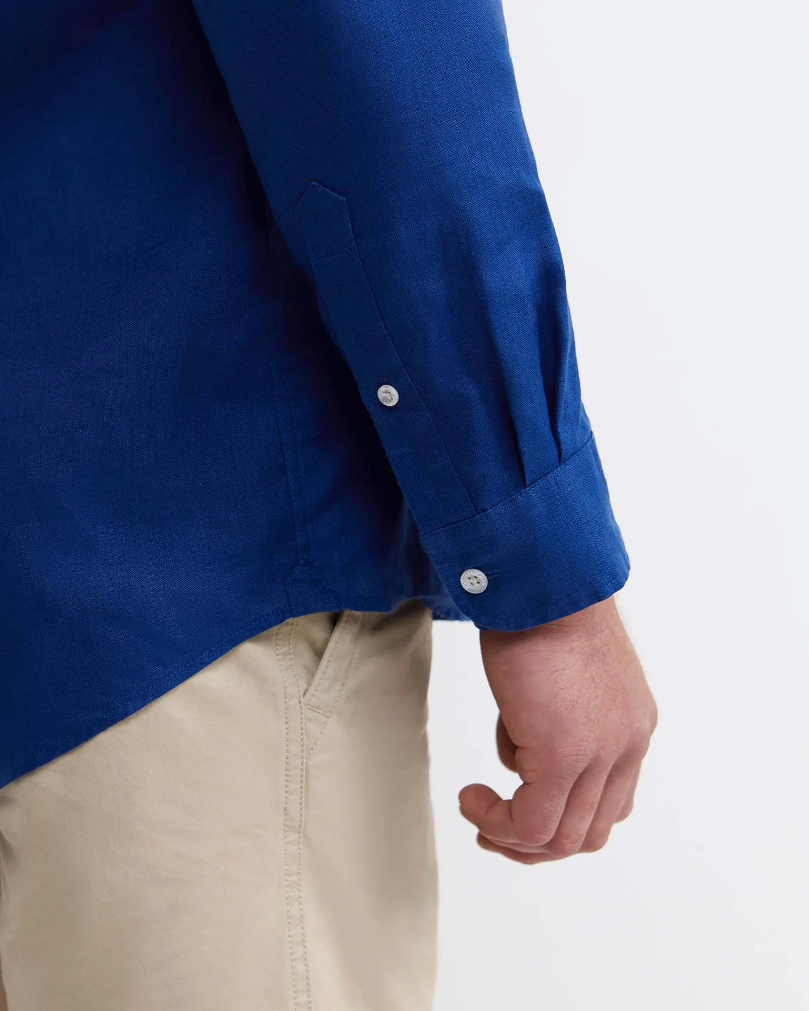 Sale Sportscraft Long Sleeve Linen Shirt in Lapis