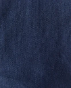 Discount Sportscraft Long Sleeve Linen Shirt in Navy