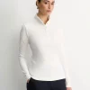 Fashion Sportscraft Lucy Snap Funnel Neck Top in Ivory