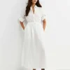 Online Sportscraft Lulu Linen Midi Skirt in White