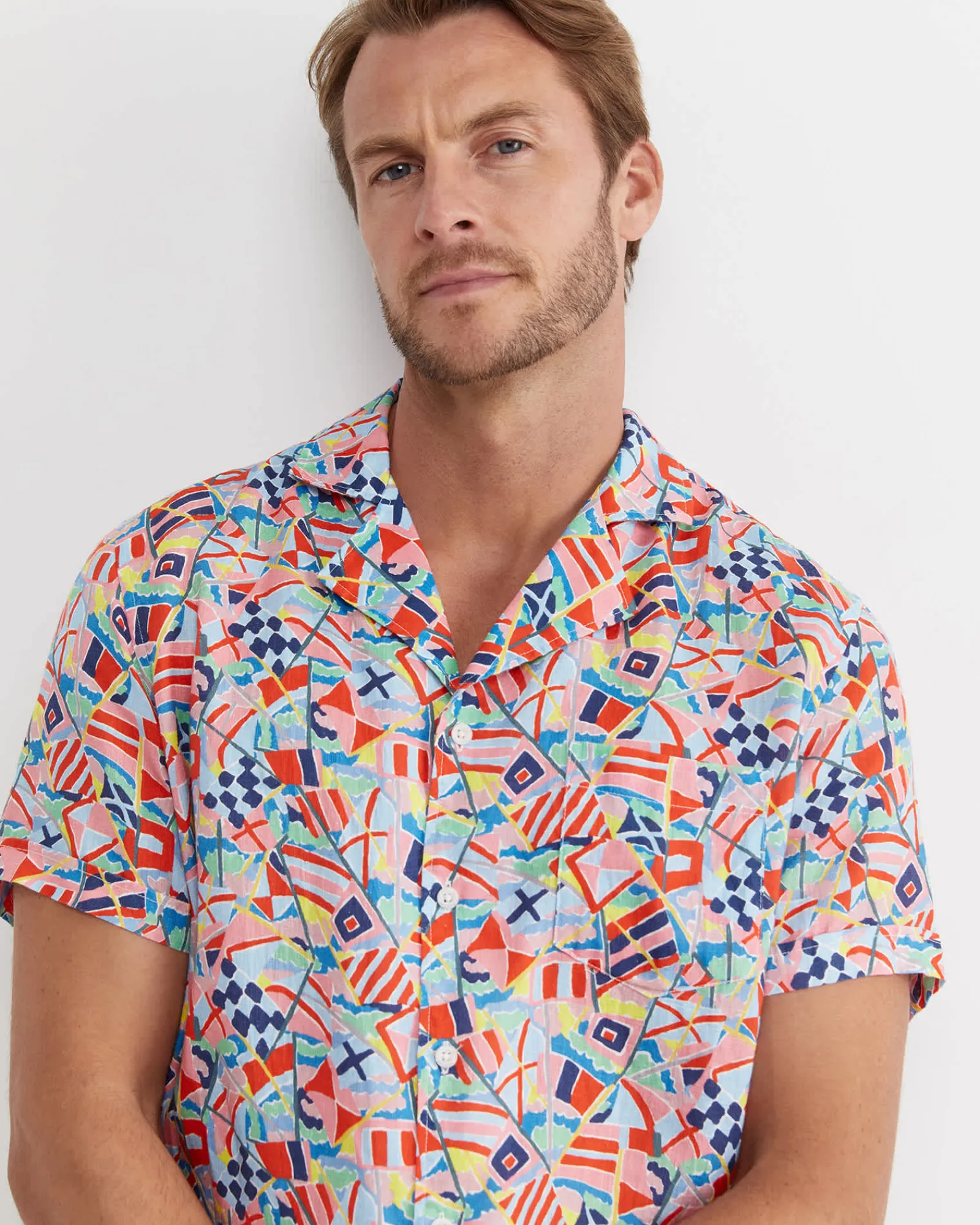 Hot Sportscraft Mac Short Sleeve Liberty Cuban Shirt in Multi