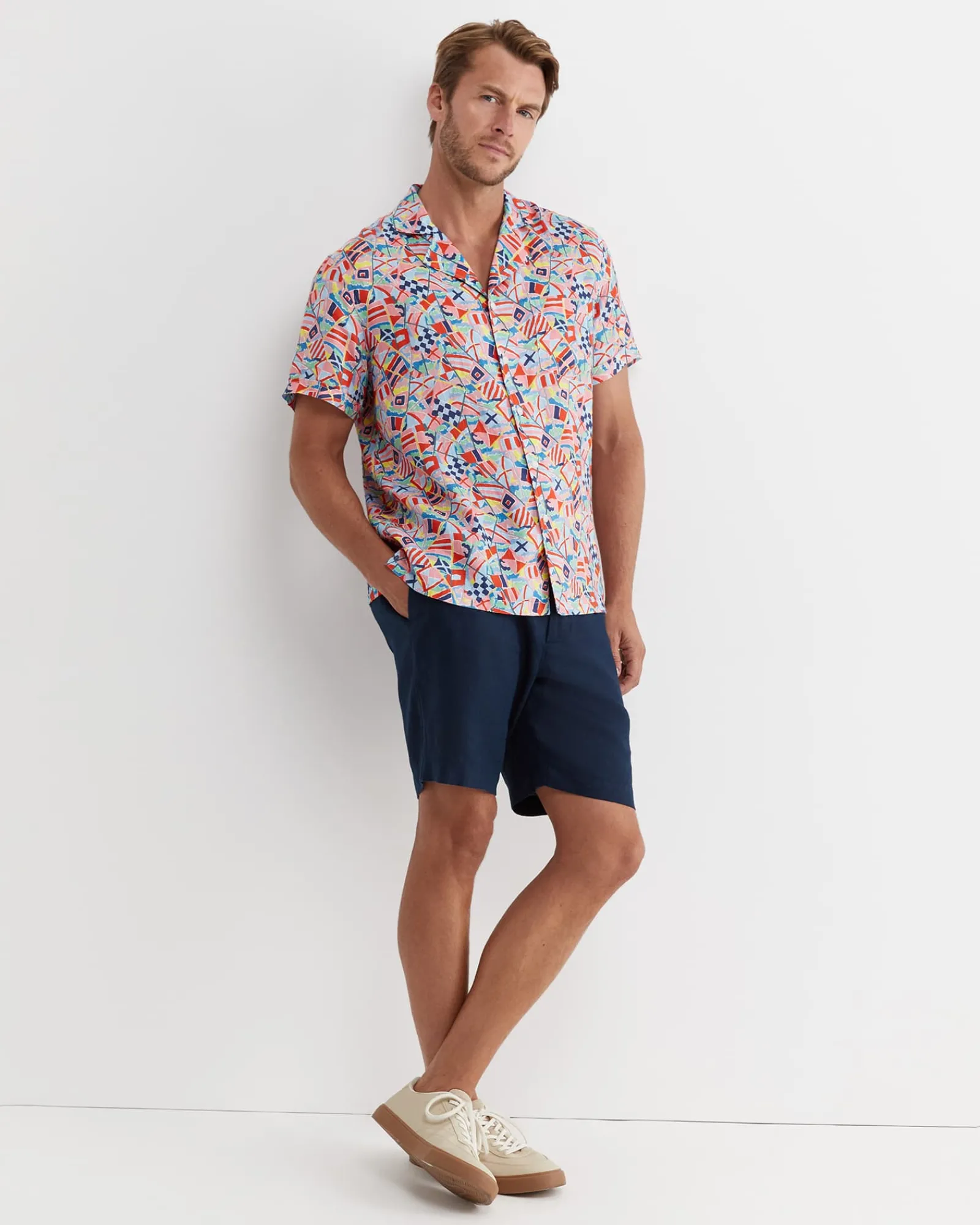 Hot Sportscraft Mac Short Sleeve Liberty Cuban Shirt in Multi