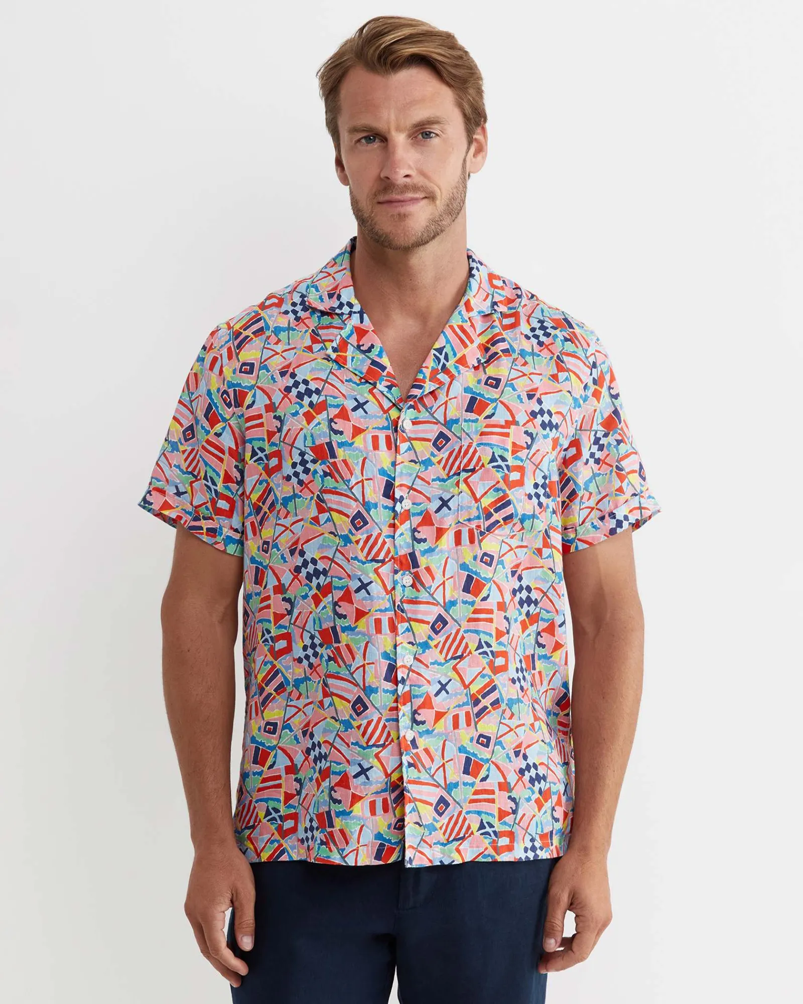 Hot Sportscraft Mac Short Sleeve Liberty Cuban Shirt in Multi