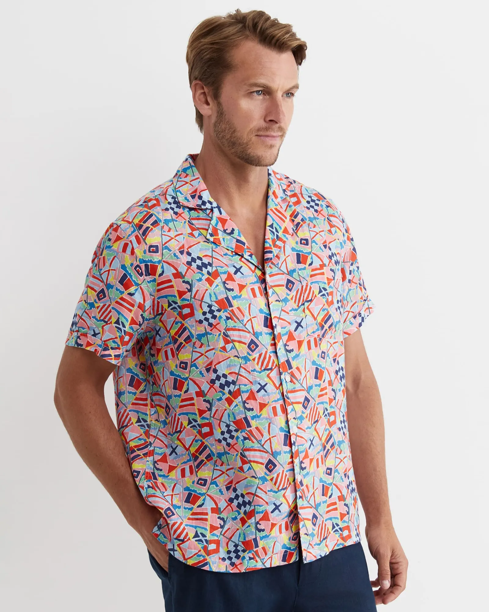 Hot Sportscraft Mac Short Sleeve Liberty Cuban Shirt in Multi
