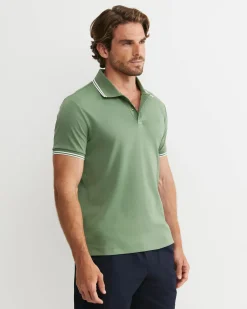 Fashion Sportscraft Manning Short Sleeve Polo in Elm