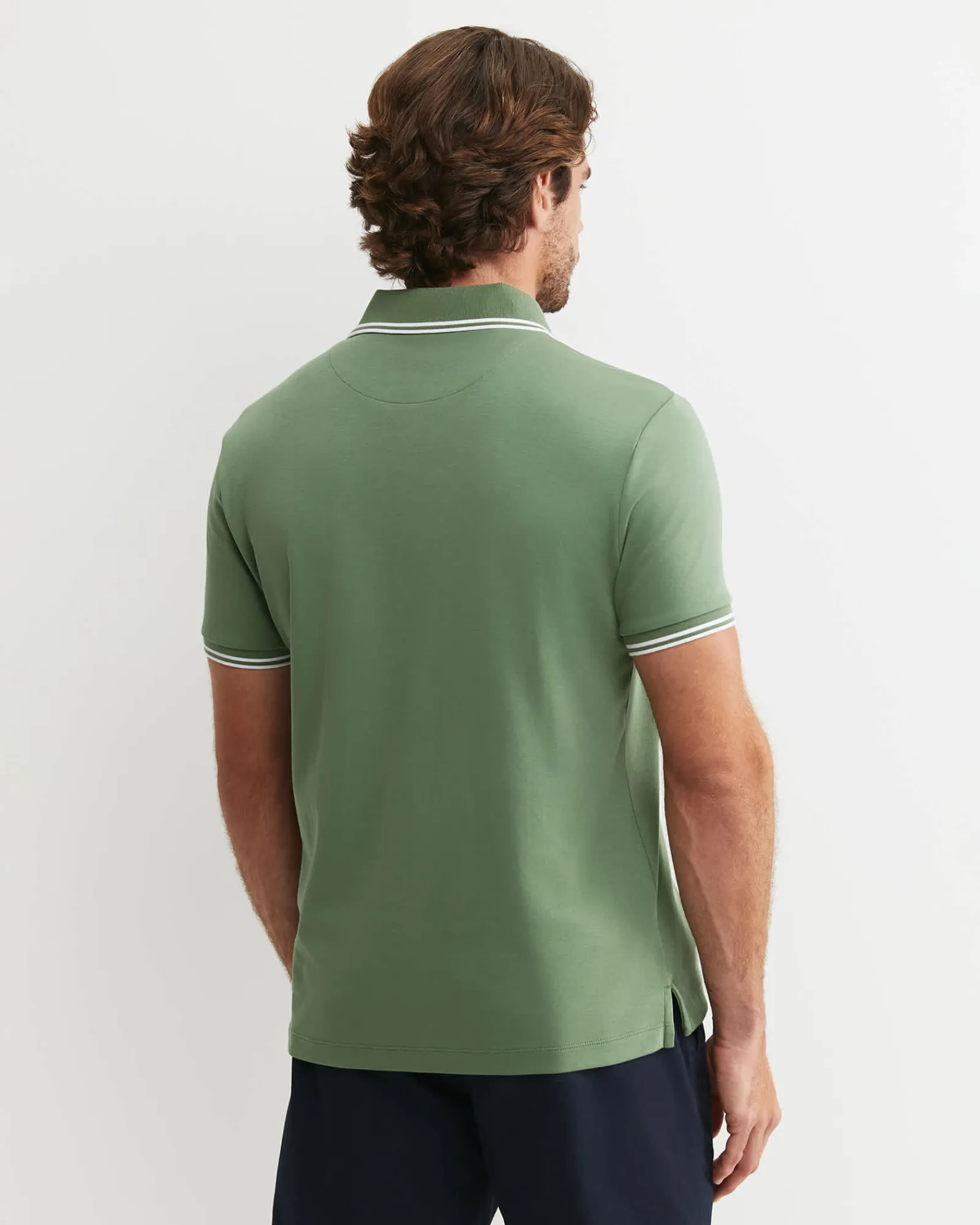 Fashion Sportscraft Manning Short Sleeve Polo in Elm