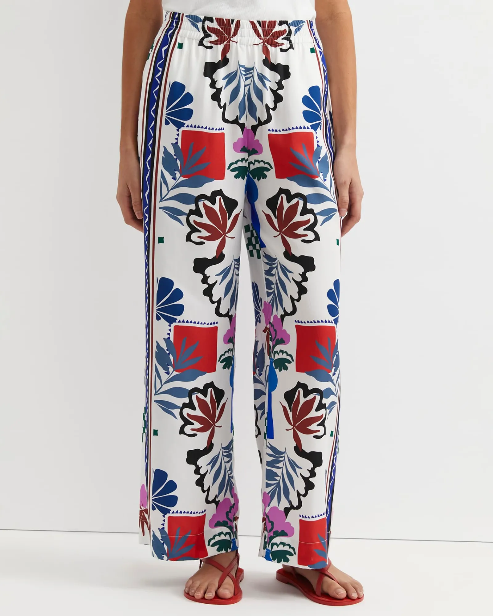 Outlet Sportscraft Marika Wide Leg Pant in Pink Multi PinkMulti