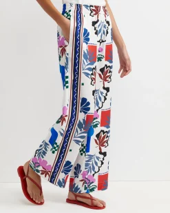Outlet Sportscraft Marika Wide Leg Pant in Pink Multi PinkMulti