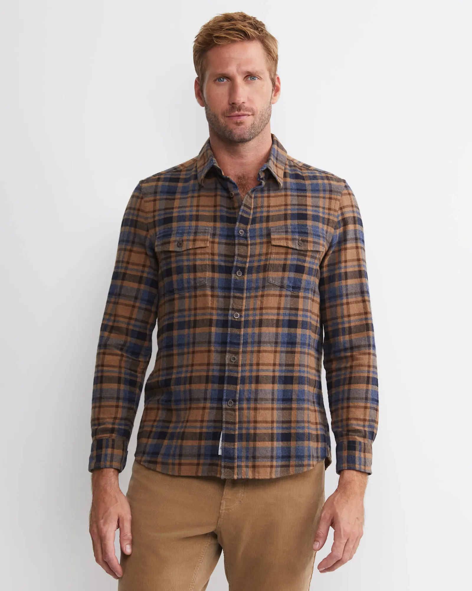 Online Sportscraft Matcham Long Sleeve Check Shirt in Brown Multi BrownMulti