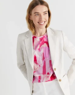Hot Sportscraft Matera Mercerised Tee in Pink Multi PinkMulti