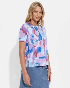 Outlet Sportscraft Matera Mercerised Tee in Violet