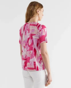 Hot Sportscraft Matera Mercerised Tee in Pink Multi PinkMulti