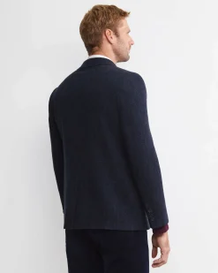 Hot Sportscraft Max Washed Wool Item Jacket in Navy
