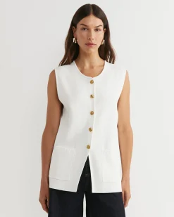 Outlet Sportscraft Maxine Milano Vest in Milk