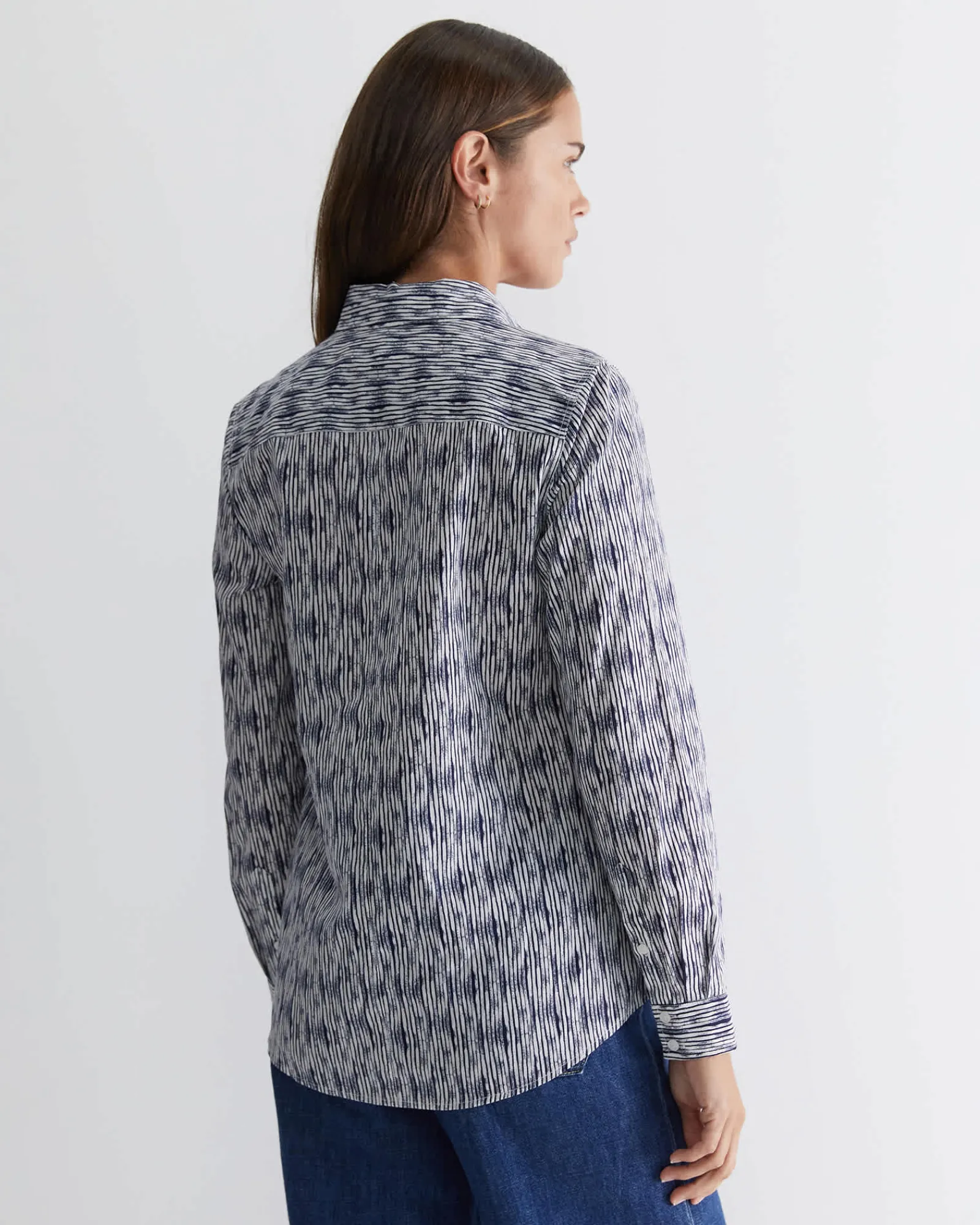 Sale Sportscraft Maya Lily Voile Shirt in Bluewhite Blue/white