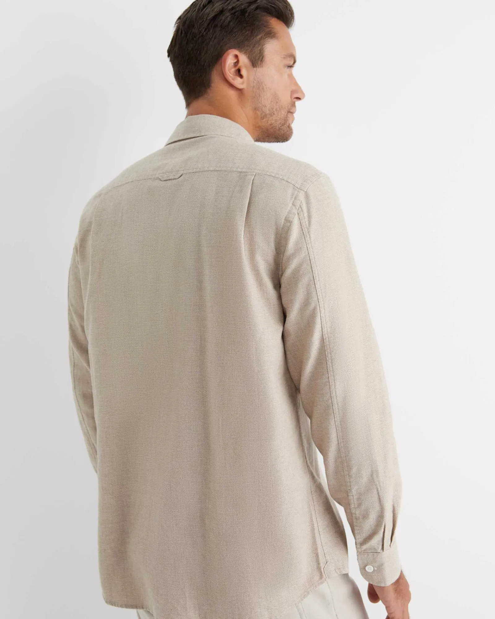 Online Sportscraft Mclure Long Sleeve Shirt in Biscuit