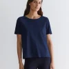 Sale Sportscraft Mercerised Cotton Tee in Navy