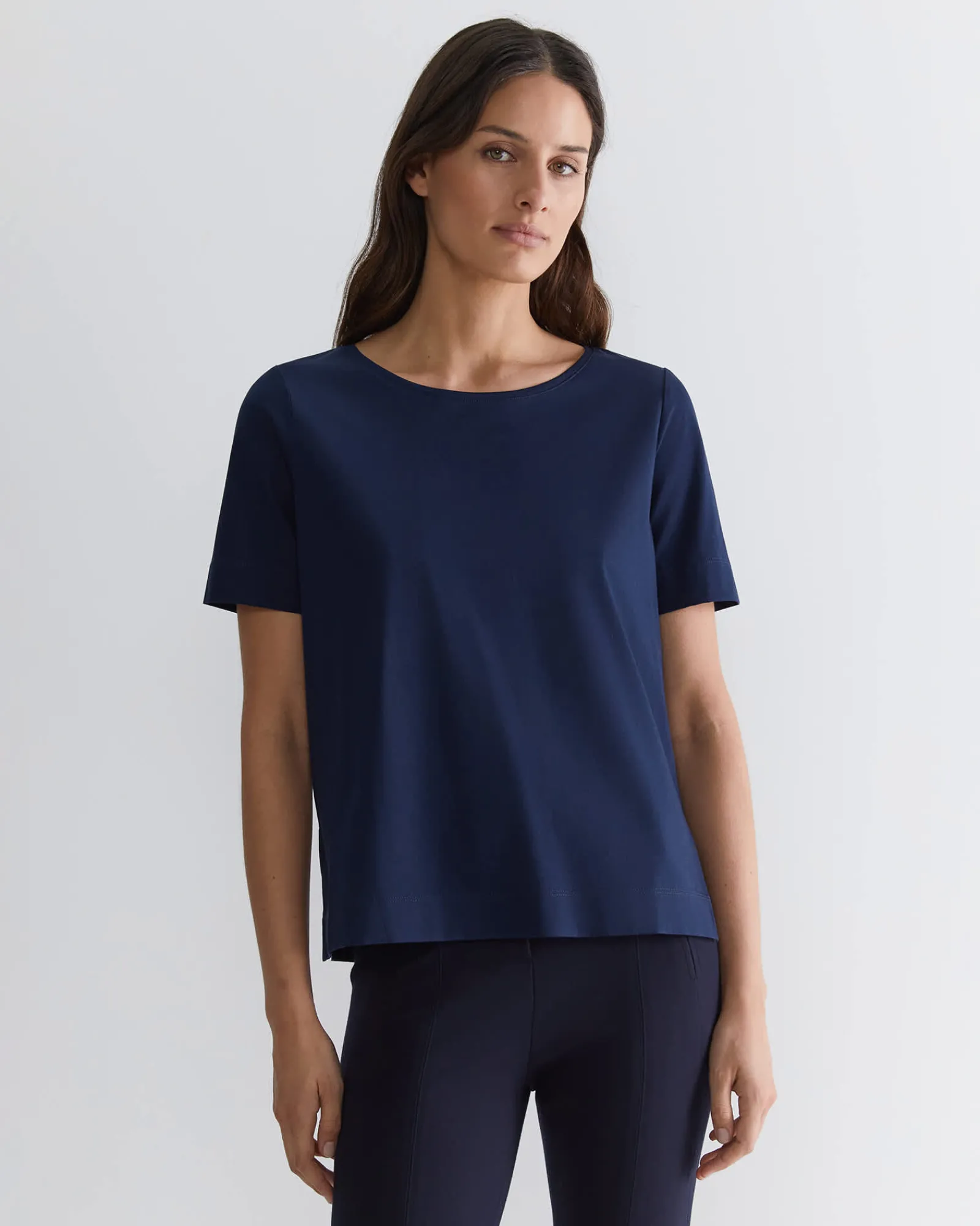 Sale Sportscraft Mercerised Cotton Tee in Navy