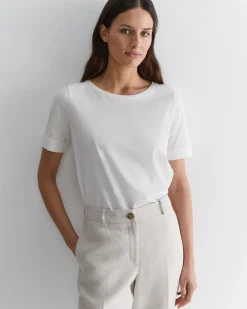 Clearance Sportscraft Mercerised Cotton Tee in White