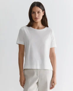 Clearance Sportscraft Mercerised Cotton Tee in White