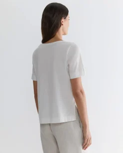 Clearance Sportscraft Mercerised Cotton Tee in White