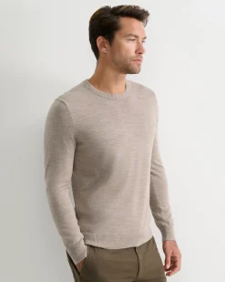 Discount Sportscraft Merino Crew Neck Knit in Birch