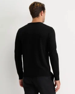 Sale Sportscraft Merino Crew Neck Knit in Black