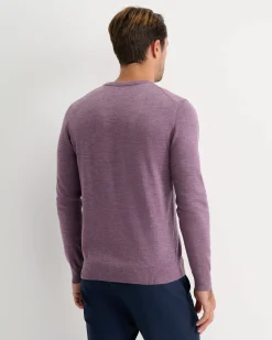 Online Sportscraft Merino Crew Neck Knit in Fig