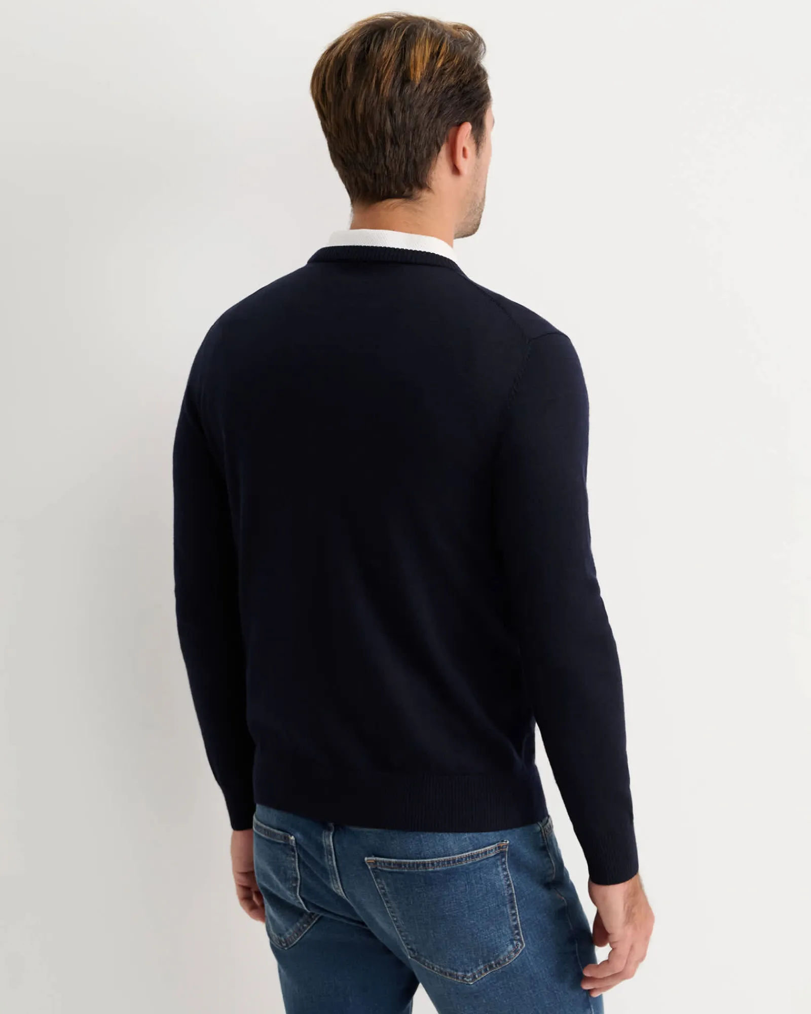 New Sportscraft Merino Crew Neck Knit in Navy