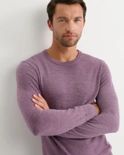 Online Sportscraft Merino Crew Neck Knit in Fig