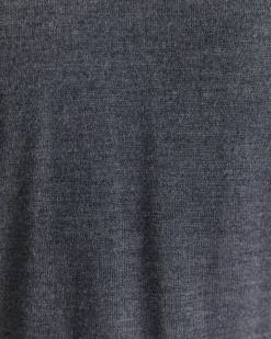 Hot Sportscraft Merino Crew Neck Knit in Charcoal Melange CharcoalMelange