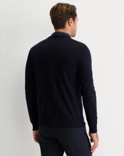 Outlet Sportscraft Merino V-Neck Knit in Navy