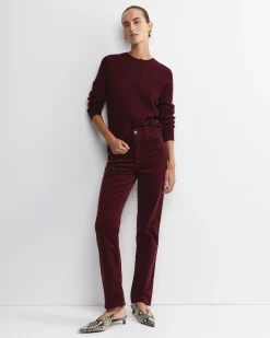 New Sportscraft Merino Wool Baby Cable Sweater in Wine