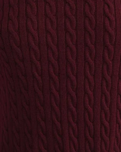 New Sportscraft Merino Wool Baby Cable Sweater in Wine