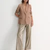 Sale Sportscraft Mina Lurex Pinstripe Jacket in Tan